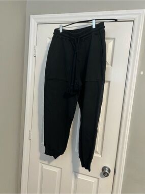 Ulla Johnson Charcoal Gray/black Drawstring Joggers NWT size L